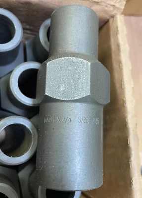 SWAGE NIPPLE 1" x 3/4" Schedule 80 Concentric Plain Both End A234 WPBN SP95 USA - Image 1 of 4