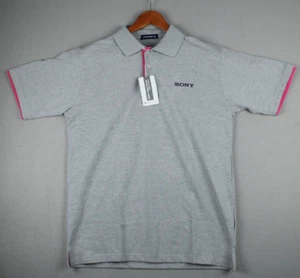 Polo Sony uomo XL Promake grigia con maniche rosa evidenziate nuova con etichetta - Foto 1 di 17