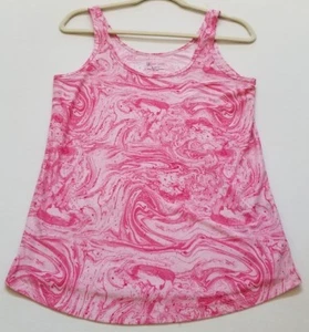 No Boundaries Tank Top Women’s Junior’s XL Pink Watercolor Abstract Sleeveless - Picture 1 of 10