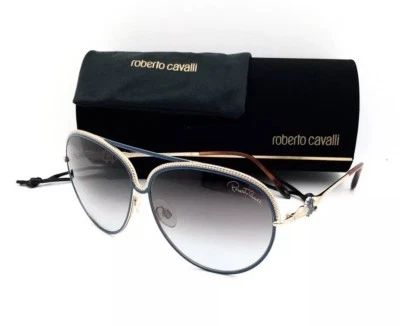 Nuevas gafas de sol Roberto Cavalli 721S 28B oro rosa/azul 62•11•140 con estuche Foto 1 de 4