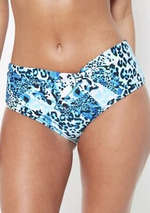 Studio Summer Leopard Twist Knot High WaistBikini Bottoms Holidays Beach Size 22 - Foto 1 di 1