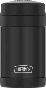 Thermos 16oz Insulated Food Jar with Folding Spoon, Matte Black NEW Ships Free! - Picture 1 of 4