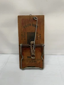 Vintage McGill Can't Miss Four Way RAT Mouse Trap Wood Wooden USA * NICE ! - Picture 1 of 3