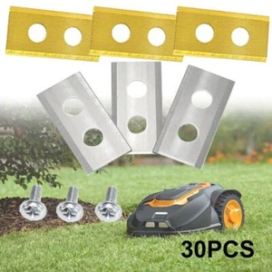 30Pcs Titanium Replacement Blades Fit For WORX Robot Lawn Mower Parts - Picture 1 of 48
