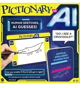 Mattel games Pictionary VS AI, Family Board Game for Kids and Adults, - Picture 1 of 5