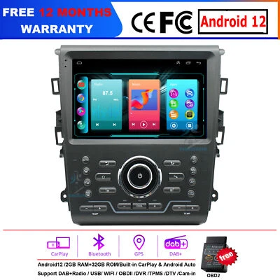 Android 13 Autoradio Video GPS CarPlay BT DAB+ OBD für Ford Mondeo MK5 2013-2018 - Bild 1 von 4