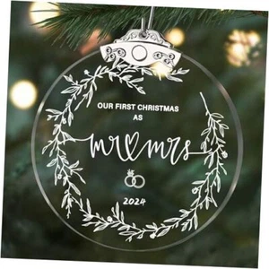 Bridal Shower Gifts, Wedding Gift for Couple, First Christmas 2024 2024 Rings - Picture 1 of 7