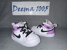 Toddler Nike Air Jordan 1 Mid Athletic Shoes ‘Barely Grape' DQ8425 501 - Size 6C