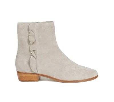 NWOB SZ6 Joie Laleh Suede Ruffle Chelsea Boot in Pale Grey Retail $358 - Изображение 1 из 4