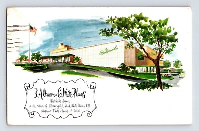 Postcard New York White Plains NY B Altman Company Store 1958 Posted Chrome - Image 1 of 2