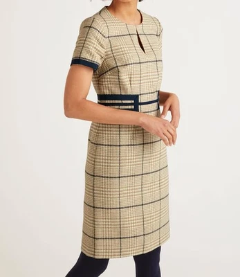 Boden Heritage British Tweed Dogtooth Plaid Wool Bridget Dress UK size 14 - Image 1 of 4