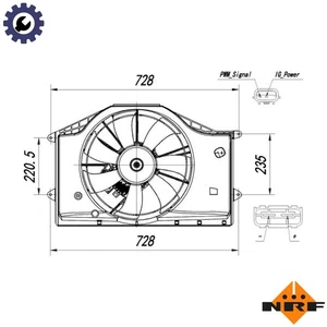 FAN ENGINE COOLING 47939 FOR P10A2/P10A4 1.0L 3cyl L15B7/L15BB 1.5L 4cyl - Picture 1 of 9