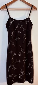 Vintage 90’s Byer Too! Black Floral Mini Dress Size Medium - Picture 1 of 9