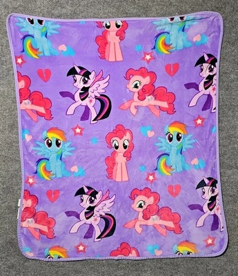 Hasbro My Little Pony Twilight Dance Fleece Blanket 2017 Double Sided 39.5x49.5" - Image 1 of 4
