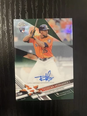 2017 Topps Chrome Teoscar Hernandez Rookie Auto RC Green /99 Rookie #RA-TH - Image 1 of 2