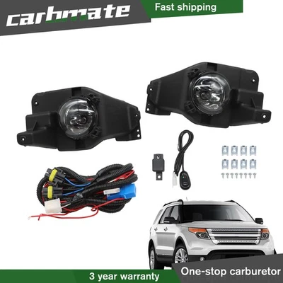 Fog Lights For 2012 2013 2014 2015 Ford Explorer Driving Bumper Lamps Left+Right - Image 1 of 4