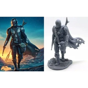 Kit Modelo Impresión 3D 1/24 75mm Star Wars Cazarrecompensas Sin Pintar - Imagen 1 de 1