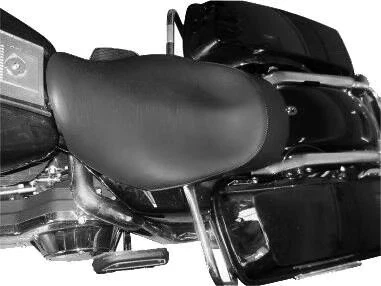 Assento solo Danny cinza liso liso Buttcrack para 1997-07 Harley Road King FLHR - Imagem 1 de 4