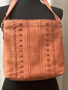 ANABAGLISH Women Bohemian Boho Core Stitched Leather Salmon Crossbody Bag - Picture 1 of 12
