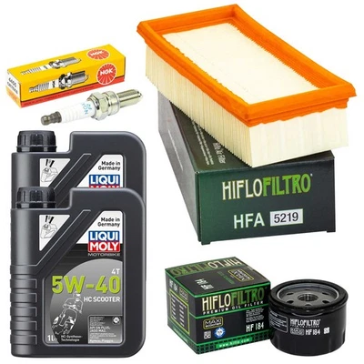 Wartung 2L Öl Luftfilter Ölfilter Zündkerze für Gilera Nexus 500 Nexus500 04-14 - Bild 1 von 4