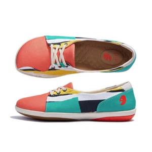 UIN Women's Flats Slip On Casual Comfort Loafers (Enigine Puzzle Illetes II） - Picture 1 of 7