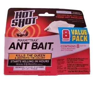 Hot Shot Best Ant Bait, Kills the Queen and Colony-Works for 6 months-Pack of 8 - Picture 1 of 7