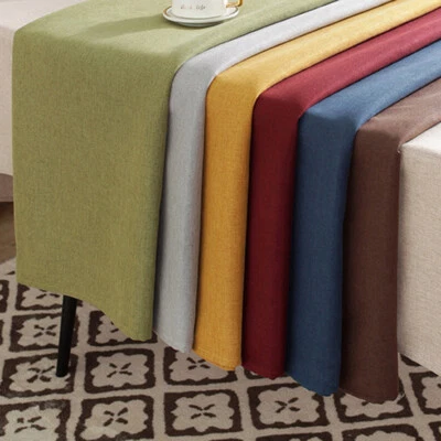 Solid Square Tablecloth Table Protector Cover Cloth Banquet Kitchen Decoration - Image 1 of 4