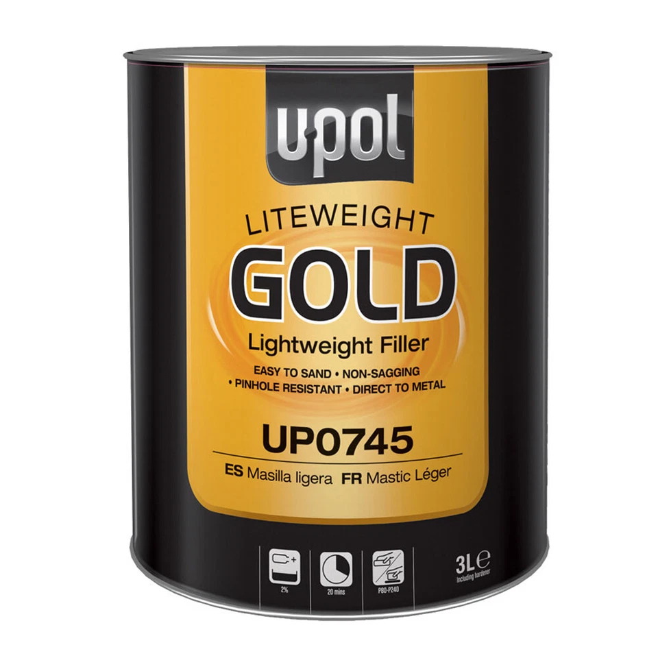 3 Liter U-Pol Liteweight Gold Lightweight Body Filler UP0745 - Automotive Repair - Image 1 of 1