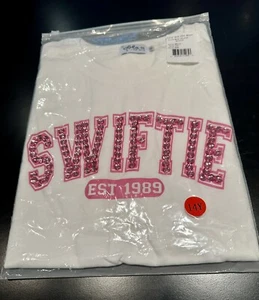 Lola+The Boys Size 14 Swiftie T-shirt NWT With Pink Rhinestones  - Picture 1 of 2