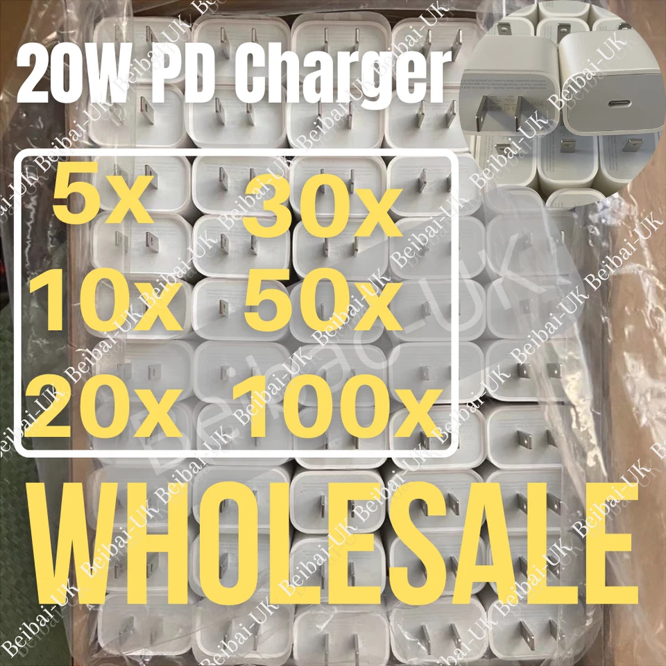 Wholesale 20W PD USB-C Power Adapter Fast Wall Charger For Apple iPhone 13 12 11 - Image 1 of 4
