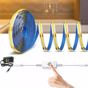COB LED Strip 12V Touch Switch Kitchen Lamp Dimmable Under Cabinet Closet Light - Picture 1 of 14