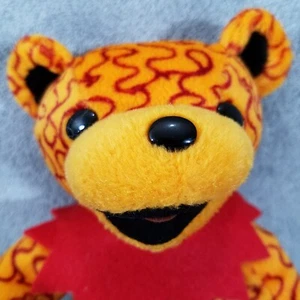 Vintage 1990 Flüssigblau Orange Rot Feuer dankbar tot Kuscheltier 7 Zoll - Bild 1 von 7