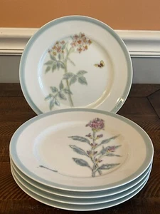 5 Williams Sonoma Flowering Herbs 8 3/8" Salad Plates - Picture 1 of 8
