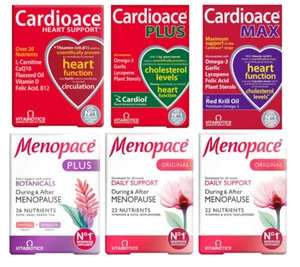 Vitabiotics Menopace Original , Cardioace Supplements- Choose Yours - Picture 1 of 7