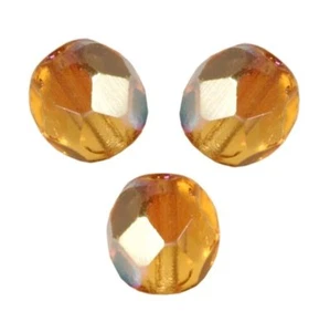 5 facettierte böhmische Kristallperlen 10mm TOPAS AB - Bild 1 von 1