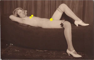 Art Nouveau Era Risque Nude Photo Flapper Woman 1910s - Picture 1 of 4