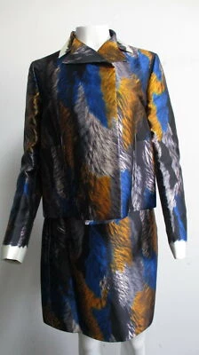 NWT MARNI Multicolor Fuzzy print Woven Dress and Jacket SZ 42/46 - Image 1 of 4
