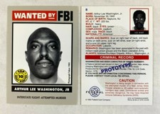 CHEAP PROMO CARD: WANTED BY THE FBI Federal Card Company 1993: Card #8 PROTOTYPE