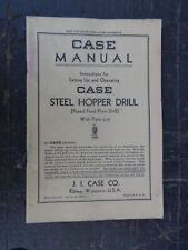 1938 CASE STEEL HOPPER DRILL SETTING UP AND OPERATING MANUAL EXCELLENT