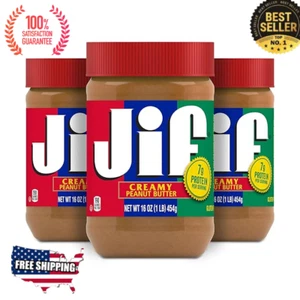 Jif Cremige Erdnussbutter, 16 Unzen 3er Pack....... - Bild 1 von 8