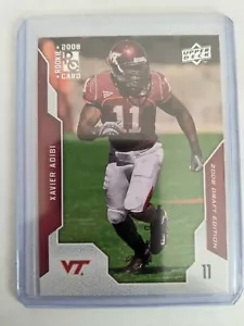 Upper Deck Draft Edition 2008 XAVIER ADIBI #100 VIRGINIA TECH HOKIES - Foto 1 di 2