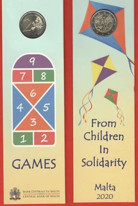 Malta 2 euro 2020 "Children's Games" BiMetallic CoinCard BU - Picture 1 of 1