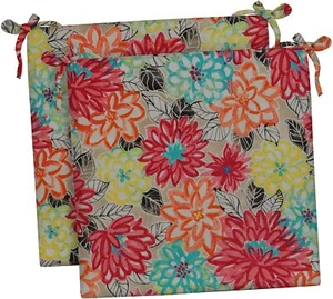 RSH Décor Indoor Outdoor Set of 2 Foam Dining Chair Seat Cushions, 16"x16"x2" - Picture 1 of 37