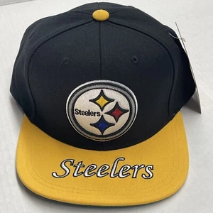 MITCHELL & NESS NFL LOGO BILL PITTSBURGH STEELERS SNAPBACK CAP HAT GORRA - Picture 1 of 3
