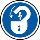 Verrouillage de porte une fois terminé ISO - panneau symbole de sécurité