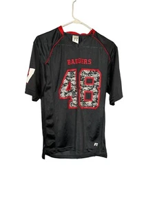 Camiseta de fútbol americano Wisconsin Badgers #48 Russell talla pequeña 34/36 gris camuflaje malla - Imagen 1 de 13