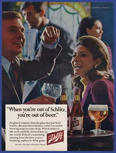 Pubblicità vintage 1966 SCHLITZ birra alcool ristorante bar arte decorazione RARA stampa anni 60 - Foto 1 di 1