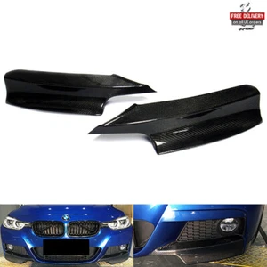 Difusor difusor de parachoques delantero de fibra de carbono genuino para 11+ BMW F30 F31 M Sport - Imagen 1 de 11
