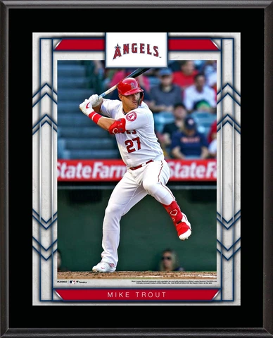 Mike Trout Los Angeles Angels 10.5" x 13" Sublimated Player Plaque Cover