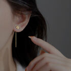 Minimalist Short Tassel Piercing Earrings for Women Simple Flower Dangling Earri